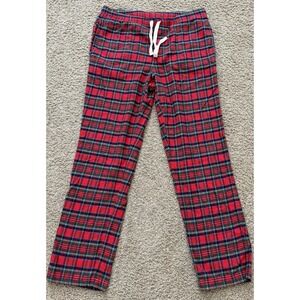 Vineyard Vines Mens Lounge Pajama Pants Red Plaid Flannel Drawstring Pockets Med